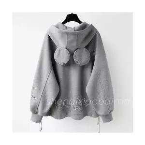 하프 여성용 캐주얼 야구 점퍼 봄가을 후드 카디건 캐릭터 집업 루즈핏 기모 상의 코트 SPO마켓3