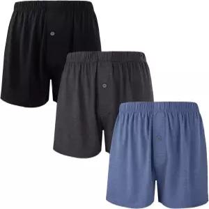 남성용 대나무 쿨 복서 숏 클래식 핏 소프트 캐주얼 속옷 루즈 통기성 반바지