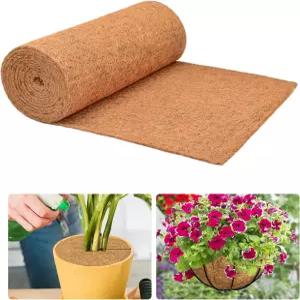 플랜터용 ZeeDix 16 x 80 인치 두꺼운 코코 라이너 롤 천연 코코넛 꽃 바구니 식물 코이어 매트 채소