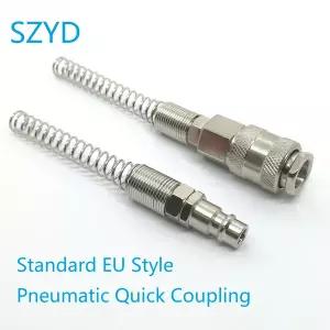 콤푸레샤 부품  표준 EU 스타일 공압식 퀵 커플링 PU 기관 조인트 호스용 보호 스프링 포함 8x5mm 에어 호
