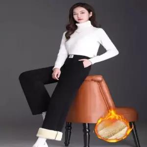 여성 2컬러 겨울긴바지 융털기모 코듀로이 밴딩롱팬츠