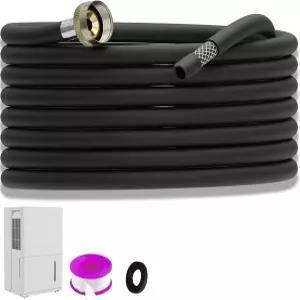 3/4인치 FHT 누수 방지 및 방청 커넥터가 있는 8FT 제습기 배수 호스 휴대용 AC 엉킴 두꺼운 실내용으로