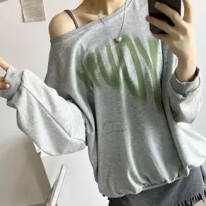 [유야]여성 페인팅 오프숄더 맨투맨 티셔츠 -FTS0958- 봄 가을