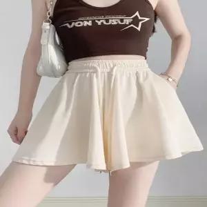 2컬러 여름 허리밴딩 와이드팬츠 하체커버 치마반바지