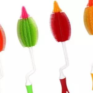 실리콘 텀블러 브러쉬 설거지 회전형 젖병솔 세척솔