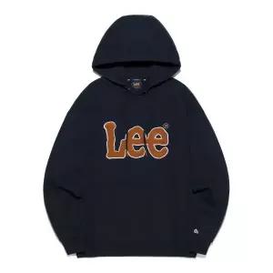 매장정품 리 LEE 부클 트위치 로고 기모 후드 티셔츠 네이비 LE2504HD05NA 658093