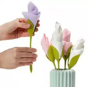 디너 파티 꽃 모양 냅킨 꽂이 홀더
