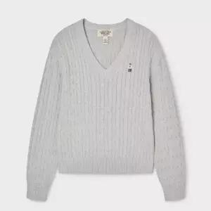 [백화점 정품] 후아유 스티브 브이넥 케이블 니트 WHKAG1114F