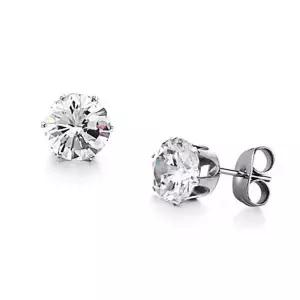 다이아몬드 티타늄 패션 스틸 보석 귀걸이-화이트