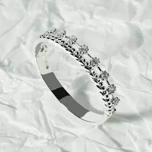 [엘렌쥬얼리]실버 Silver 925 슬림 크라운 큐빅 왕관 미스 링 은 반지