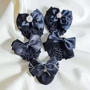 블랙 올림머리 헤어망 머리망 승무원 간호사 헤어망삔 5종택1