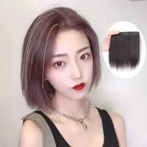 셀프 옆머리 헤어피스 정수리 볼륨 똑딱이 가발 10cm