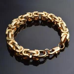 18kgp 볼드 체인 여성 골드 패션 데일리 팔찌