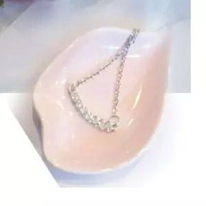 보석 데일리 포인트 큐빅 모던 목걸이
