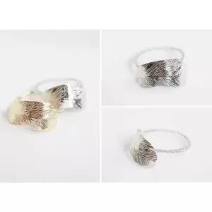 나뭇잎 데이리 기본 메탈 머리끈