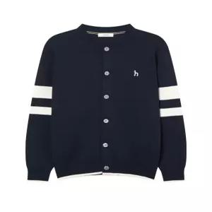 헤지스 남성 25SS HZSW5A203N2 시즌오프네이비 면 라운드 배색 가디건22303871722343636