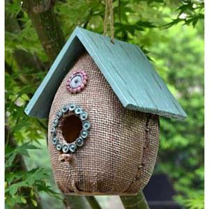 야외 새집 마당꾸미기 가든 둥지 바위 빈티지 참새집 나무에 주택 기다리다 기본형