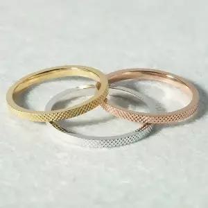 [엘렌쥬얼리]실버 Silver 925 칠링 패턴 슬림 라인 미스 링 은 반지