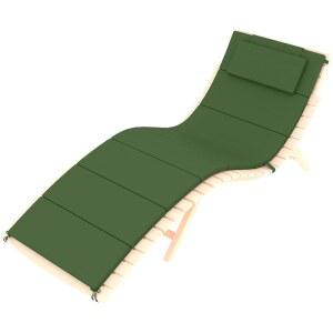 체이스 라운지 쿠션 야외, 헤드레스트가 있는 접이식 의자 쿠션, 날씨 및 변색 방지 교체 패드, 파티오 가구, 잔디, 수영장, 80''L x 26''W 1.18''T