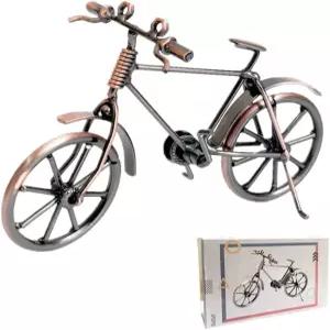 고급스러운 자전거 장식 독특한 금속 홈 오피스 예술 피규어 빨간색 구리 철제 장난감 선물용 클래식