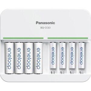 [미국배송] 에네루프 파나소닉 K-KJ63MCC44A 어드밴스드 8포지션 충전식 배터리 5시간 급속 충전기(4AA 및 4AA 포함) 8개의 LED 충전 표시등 포함