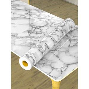 대리석 무늬 주방 방수 필름 스토브 습기 방지 자가 접착 벽지 수조 캐비닛 시트지