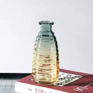 인테리어 유리 화병 스트라이프 거실 식탁 장식 꽃병