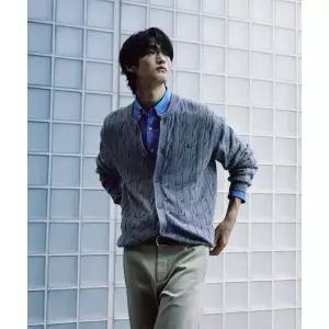 매장정품 빈폴 BEANPOLE MEN 코튼 케이블 라운드 카디건 그레이 BC585AC183 660810