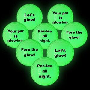 스포츠 형광 빛나는 위한 야광 말로 골프공을 야간 어두운 졸리루도 재미있는 곳에서 8개