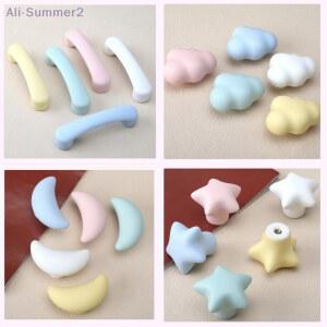 {MX} 북유럽 스타일 세라믹 컬러풀 캐비닛 손잡이 원형 별 달 모양 서랍 방 가구