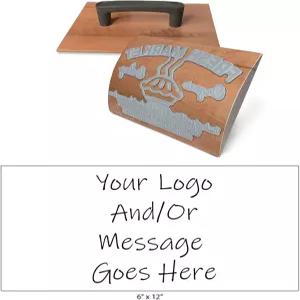 인퓨전 초대형 커스텀 로커 마운트 우드 핸드 고무 스탬프6 x 12 헤비 듀티 금속 핸들