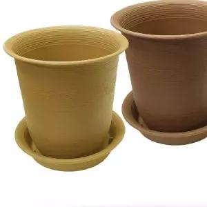 [RIZPICK]웰빙 원형 화분 플라스틱화분 화분받침 대형4호