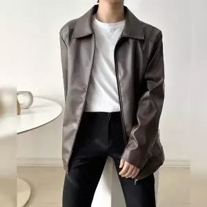 [모로엠] 남성 라이더 가죽 블루종 점퍼 ON-JUA-QWFN0Y0L