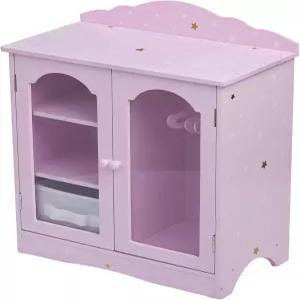 올리비아의 리틀 월드 트윙클 스타즈 18인치 인형 옷장 3개의 옷걸이 선반 캔버스 통 액세서리 및 의류를