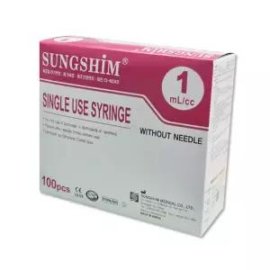 성심 일회용 주사기 무침 1cc 1박스(100개입) 멸균주사기 실린지