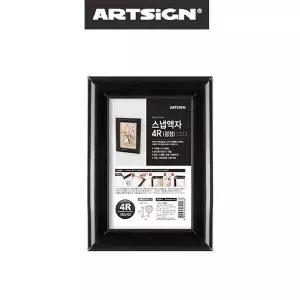 검정 벽부착 원터치 개폐식 스냅사진 액자 4R