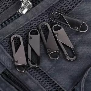 비너형 만능 지퍼고리 손잡이 블랙 5P