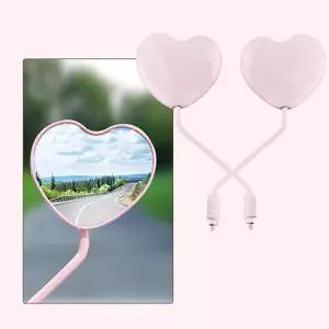 호환  8mm 하트 모양 백미러 HD 눈부심 방지 ABS 범용 전기 자전거 스쿠터 배터리 자동차 볼록