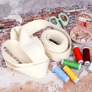 가방끈 부자재 웨이빙끈 아이보리 38mm x 5m