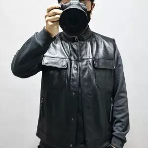 할리 오토바이 가죽 승마 조끼 소가죽 동호회