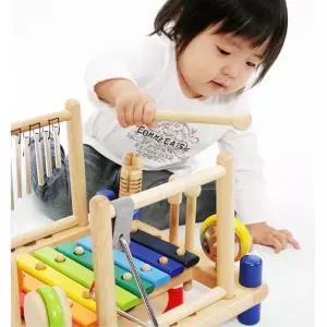 3세 영유아 원목 10종 악기세트 실로폰 미니북 오븐 창의력개발 교육완구