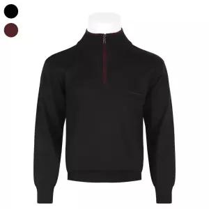 남자 겨울 국내제작 울 반집업 니트 티셔츠 NA-L-KN-Q004-검정