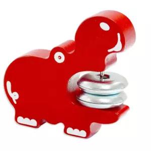 12개월 영유아 빨간 아기하마 탬버린 조카선물 베이비악기 어린이집 협응력