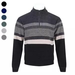 남자 겨울 포근한 밍크 기모 반 집업 니트티 BR-L-KN-Q006-회색