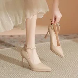 펌프스 센스 스틸레토 패션 일자 가보시 힐 여성패션 프렌치 스트랩 하이힐 DL5