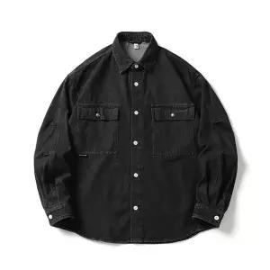 청 추동 빈티지 님성 솔리드 상의 아이템 셔츠 트렌디 긴팔 HT4