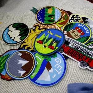 열접착자수 아플리케 대형패치 큰 캠핑 와펜 CC CC