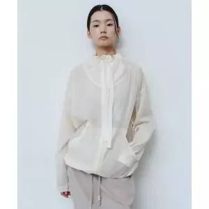 AFTERGLOWOOL 에어 드로우스트링 윈드브레이커_Ivory 2080689