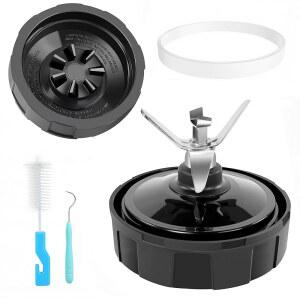 [미국배송] 닌자용 1팩 7핀 블렌더 블레이드 교체 닌자 오토 IQ BL480 BL482 BL642 BL682 NN102와 호환되는 추출기 어셈블리 씰링 링 후크 브러시가 있는 부품