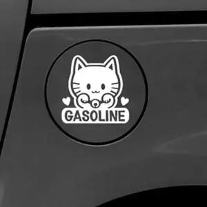 마네키네코 가솔린 자동차 주유구스티커-화이트